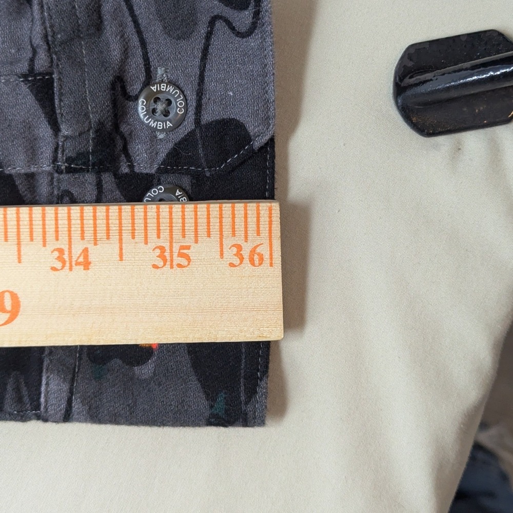 Columbia Sportswear Long Sleeve Button Down Shirt Gray Duck Camo L G - Picture 10 of 11